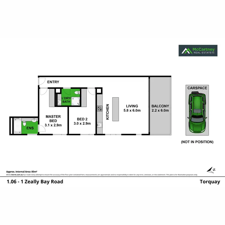 Floorplan of Homely apartment listing, APARTMENT 1.06/1 Zeally Bay Road, Torquay VIC 3228