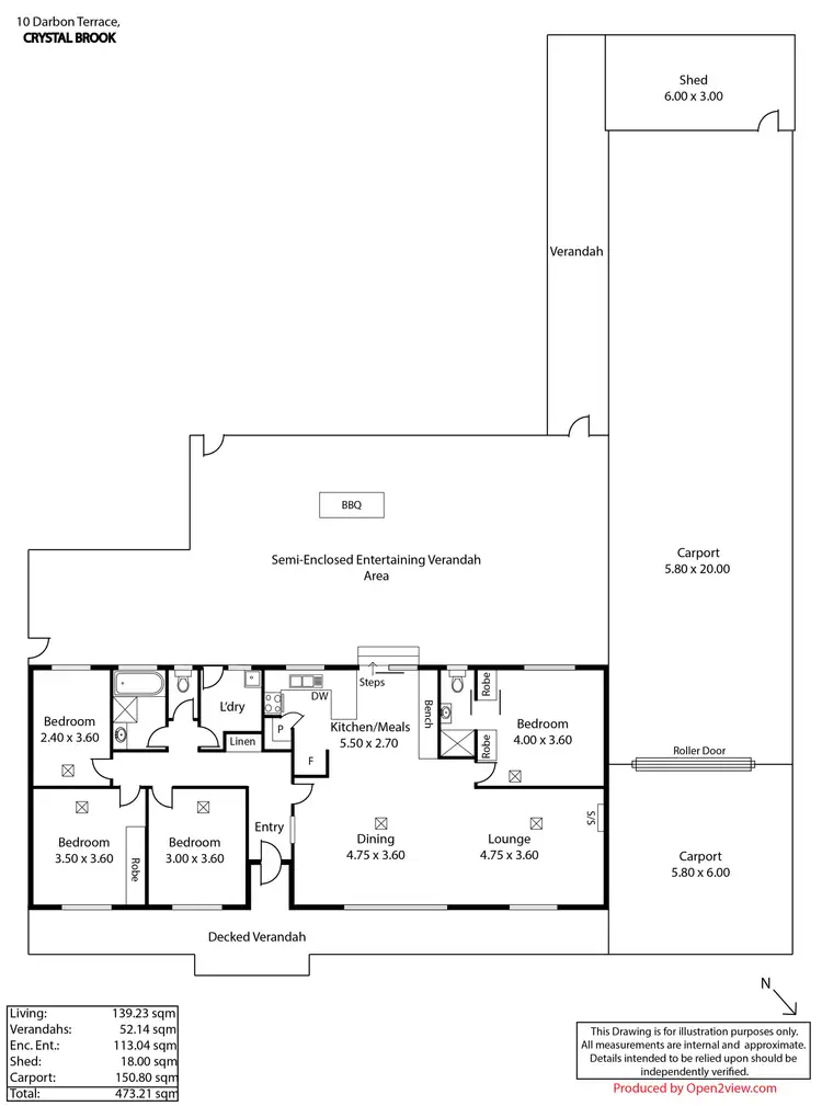 Floorplan of Homely house listing, 10 Darbon Terrace, Crystal Brook SA 5523