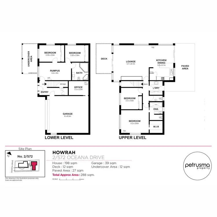 Floorplan of Homely townhouse listing, 2/572 Oceana Drive, Howrah TAS 7018