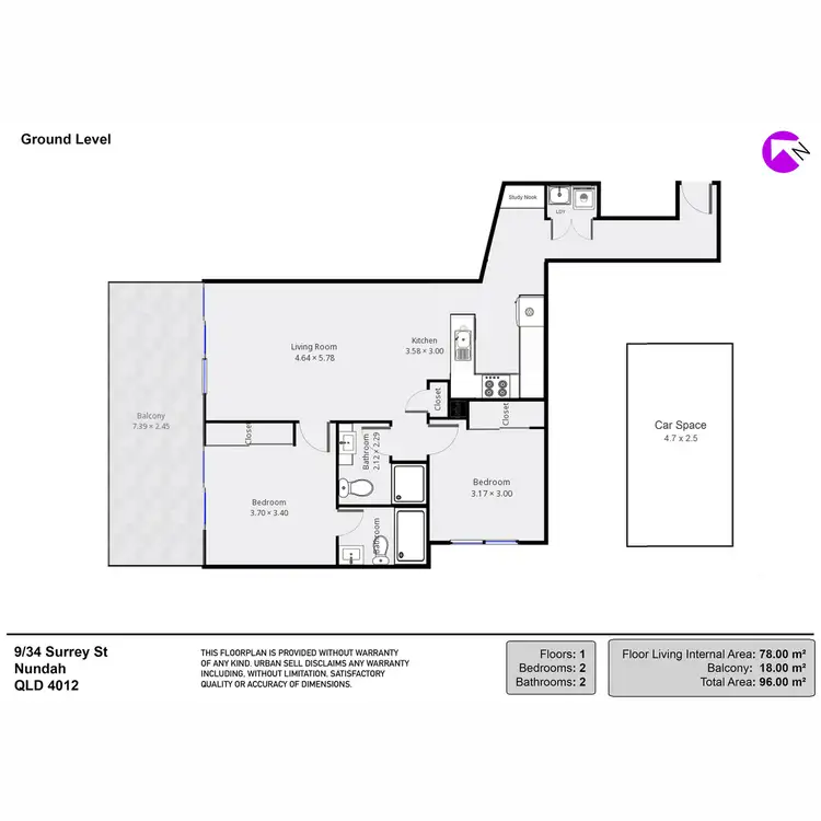 Floorplan of Homely apartment listing, 9/34 Surrey Street, Nundah QLD 4012