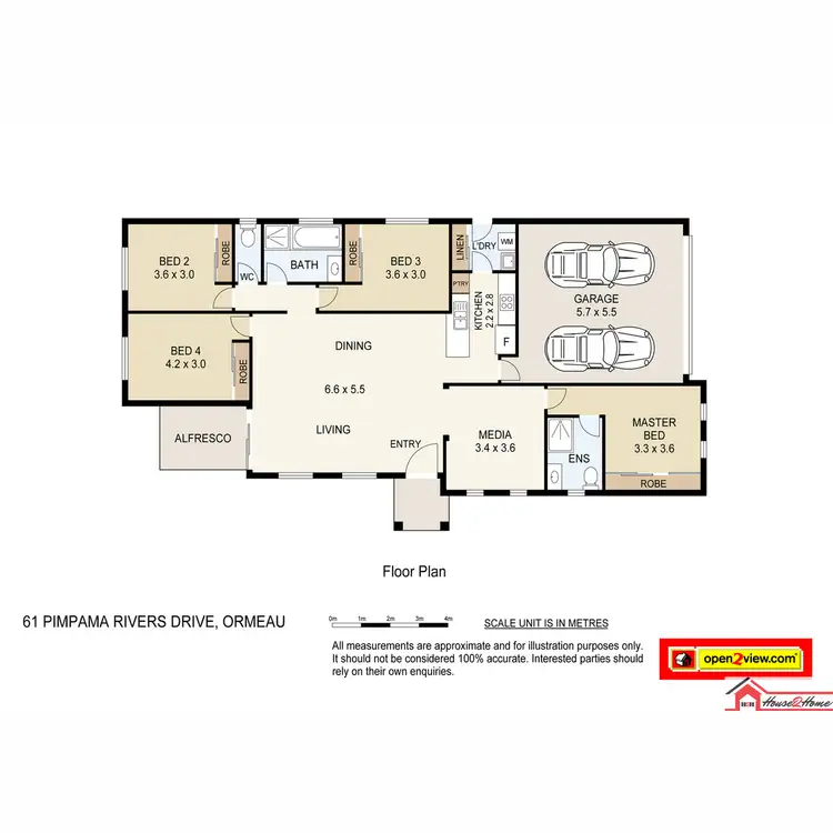 Floorplan of Homely house listing, 61 Pimpama Rivers Drive, Ormeau QLD 4208