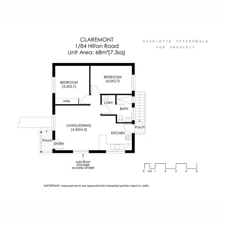 Floorplan of Homely unit listing, 1/84 Hilton Road, Claremont TAS 7011