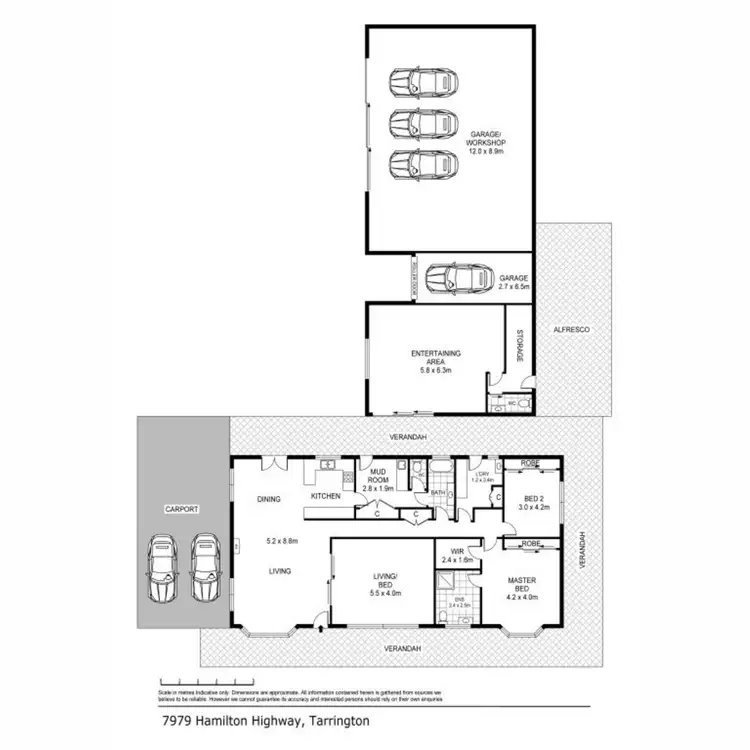 Floorplan of Homely rural property listing, 7979 Hamilton Highway, Tarrington VIC 3301