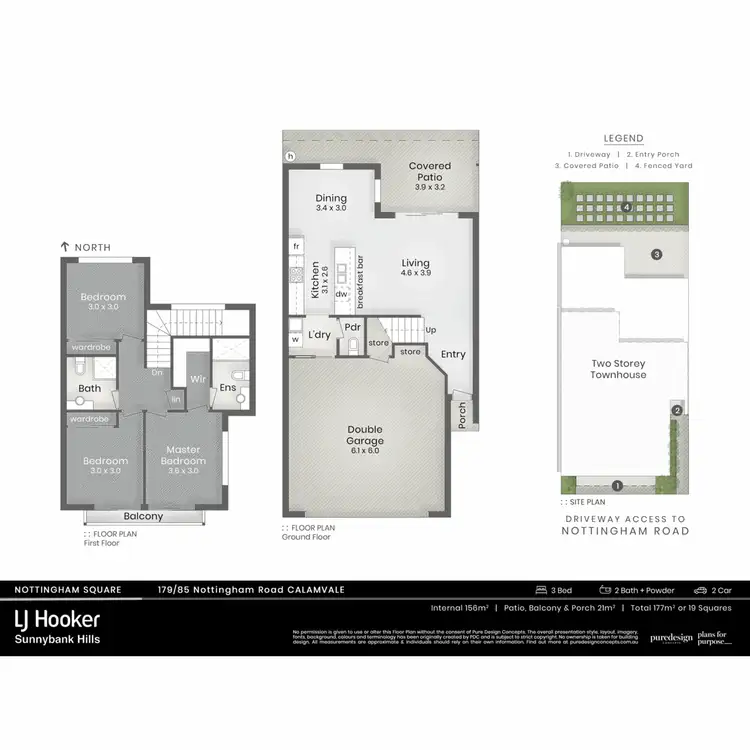 Floorplan of Homely townhouse listing, 179/85 Nottingham Road, Calamvale QLD 4116