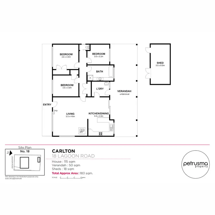 Floorplan of Homely house listing, 18 Lagoon Road, Carlton TAS 7173