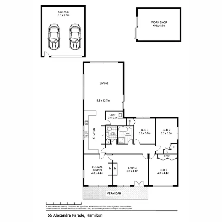 Floorplan of Homely house listing, 55 Alexandra Parade, Hamilton VIC 3300