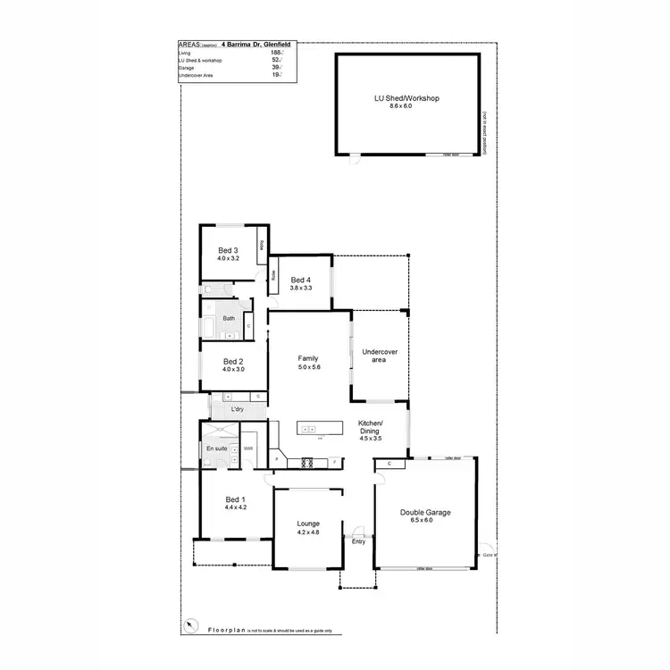 Floorplan of Homely house listing, 4 Barrima Drive, Glenfield Park NSW 2650