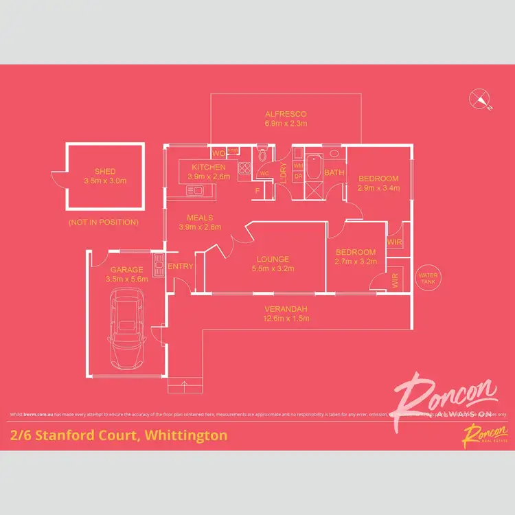 Floorplan of Homely house listing, 2/6 Stanford Court, Whittington VIC 3219