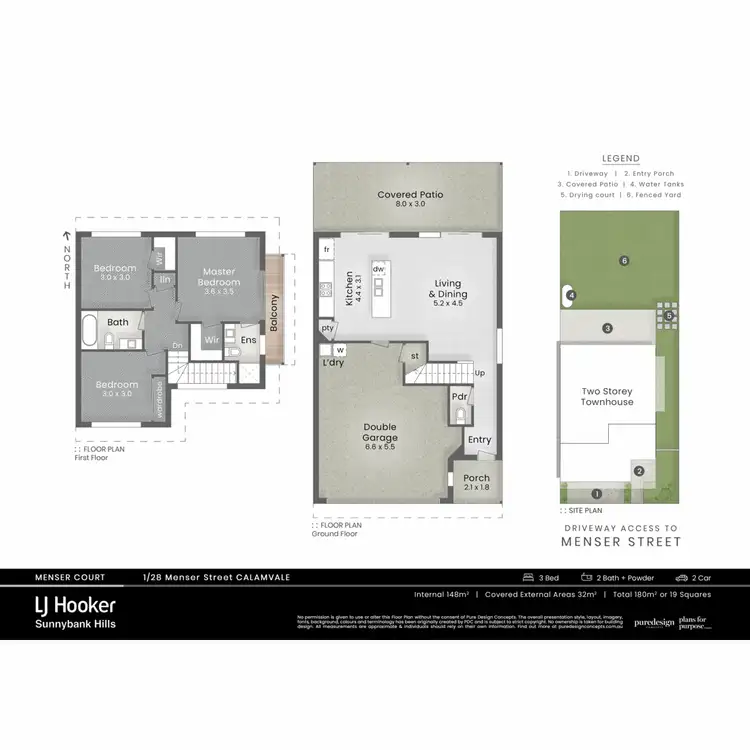 Floorplan of Homely townhouse listing, 1/28 Menser Street, Calamvale QLD 4116