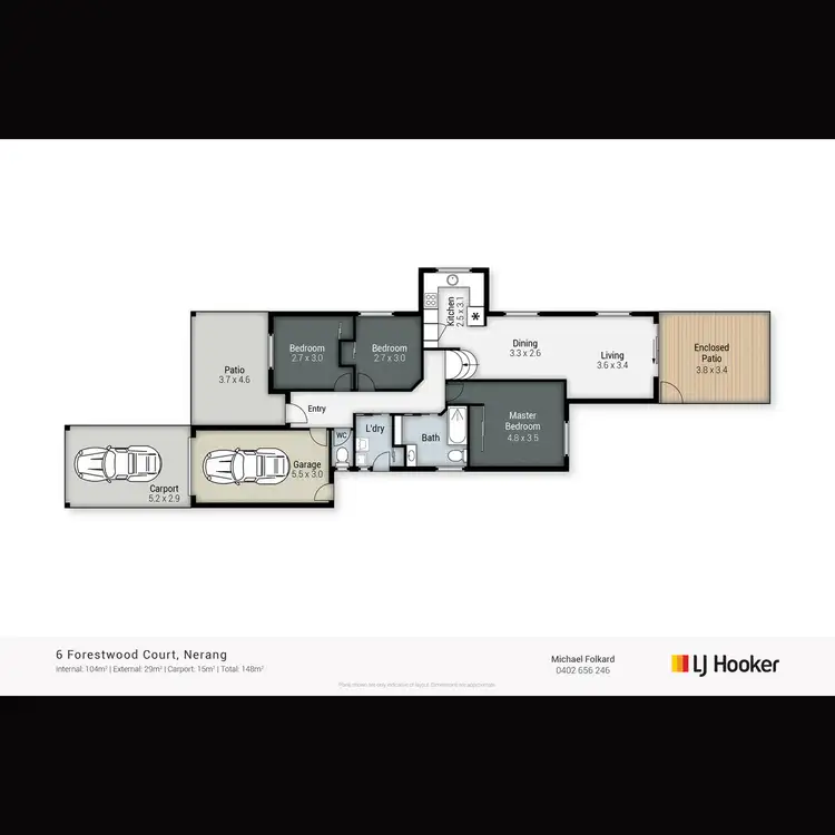 Floorplan of Homely house listing, 6 Forestwood Court, Nerang QLD 4211