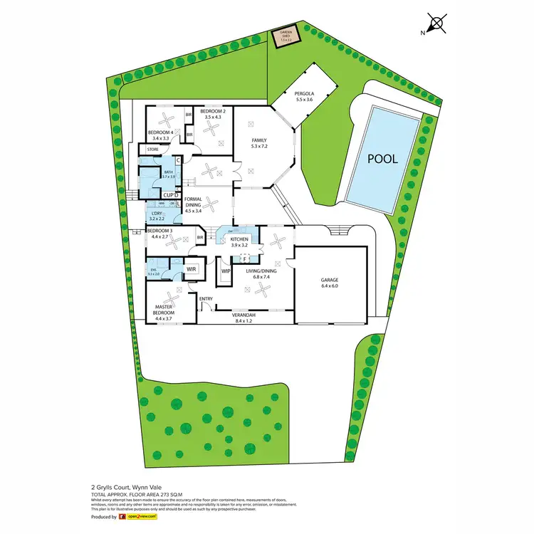 Floorplan of Homely house listing, 2 Grylls Court, Wynn Vale SA 5127