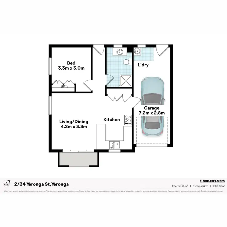 Floorplan of Homely unit listing, 2/34 Yeronga Street, Yeronga QLD 4104