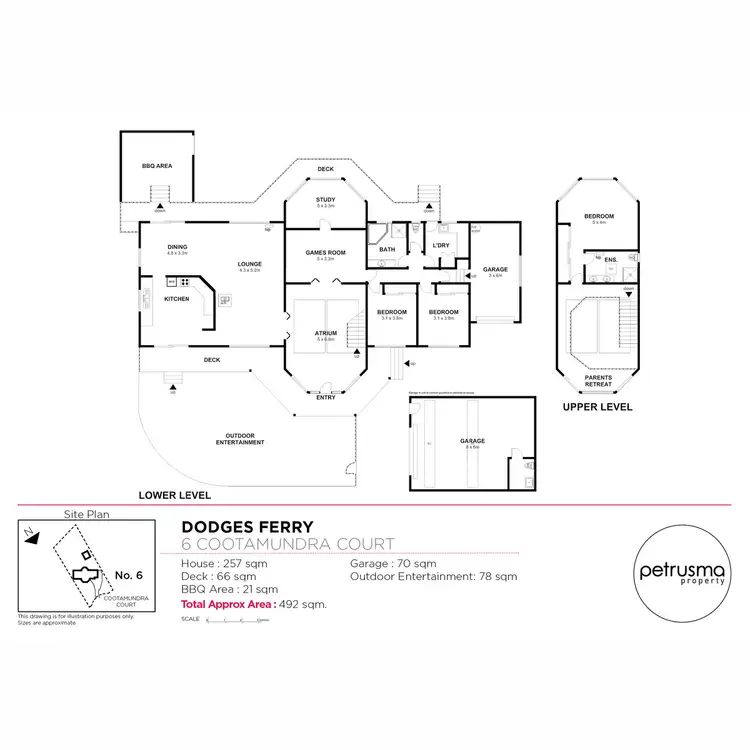 Floorplan of Homely house listing, 6 Cootamundra Court, Dodges Ferry TAS 7173