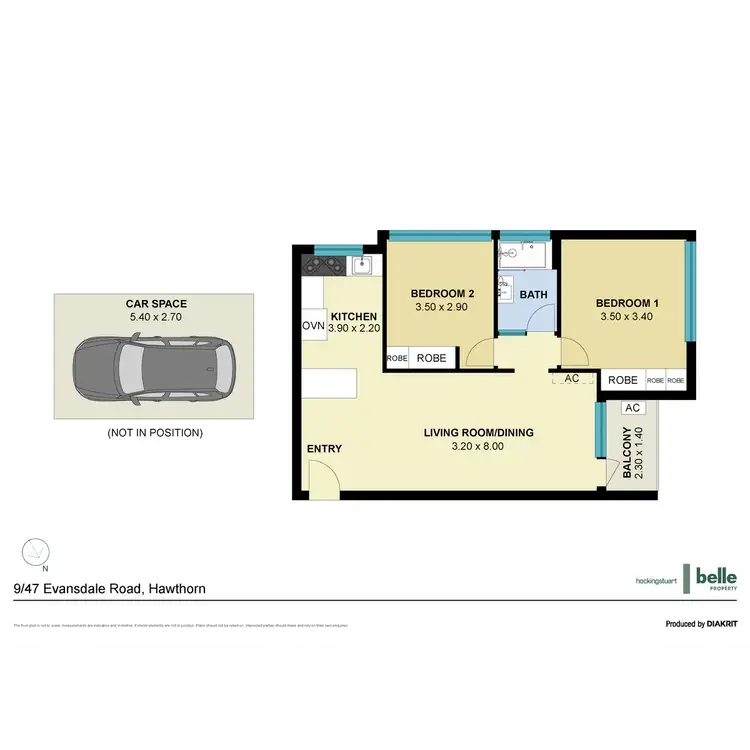 Floorplan of Homely apartment listing, 9/47 Evansdale Road, Hawthorn VIC 3122