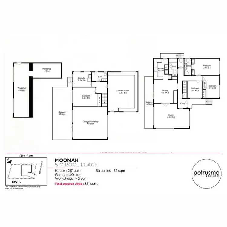 Floorplan of Homely house listing, 5 Mirool Place, Moonah TAS 7009