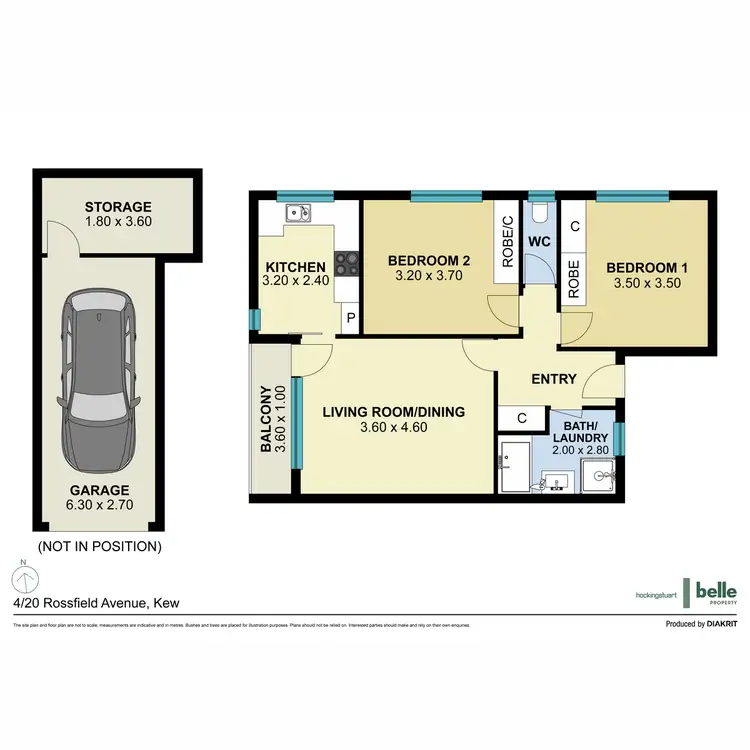 Floorplan of Homely apartment listing, 4/20 Rossfield Avenue, Kew VIC 3101