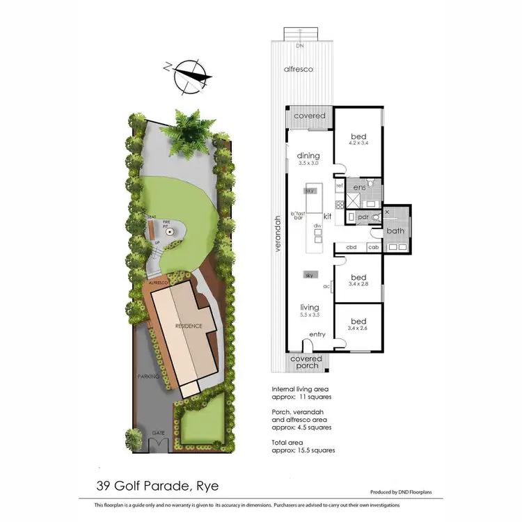 Floorplan of Homely house listing, 39 Golf Parade, Rye VIC 3941
