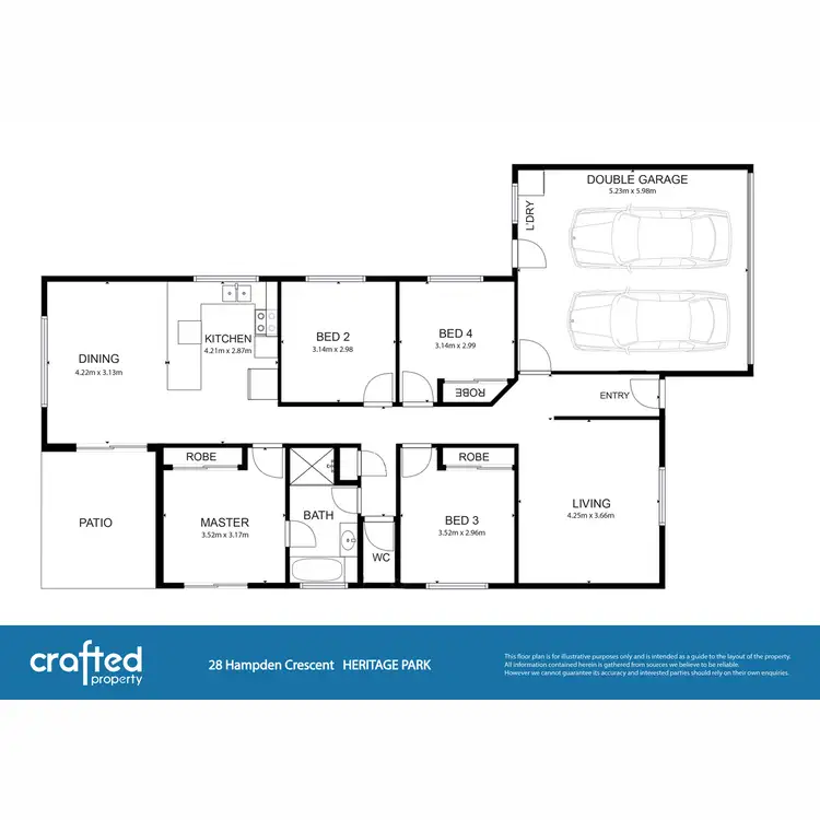 Floorplan of Homely house listing, 28 Hampden Crescent, Heritage Park QLD 4118