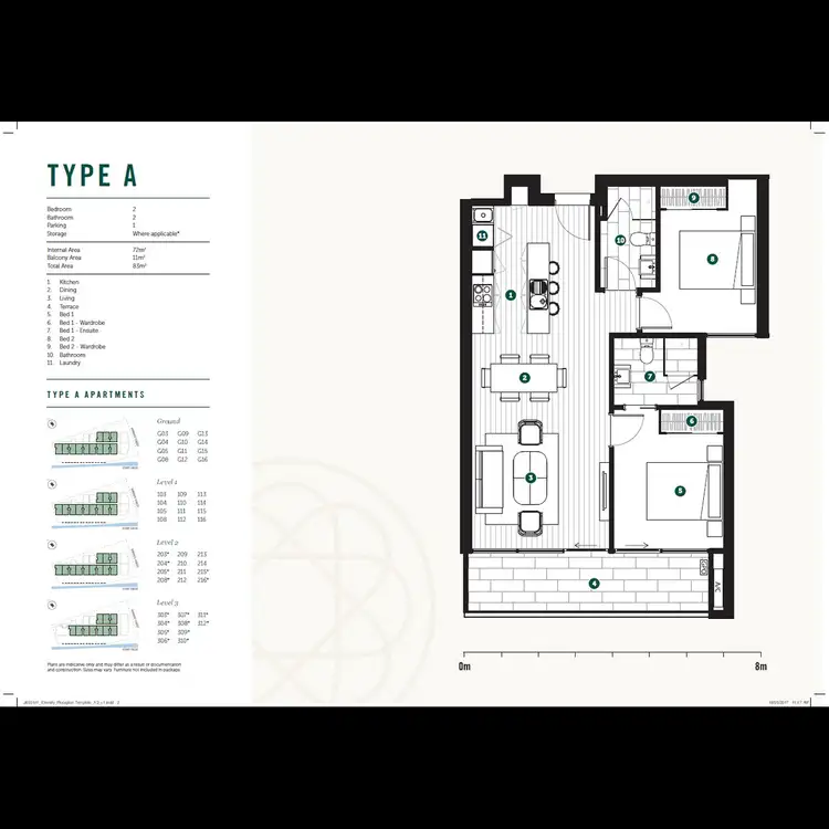 Floorplan of Homely apartment listing, 305/110 Roberts Street, West Footscray VIC 3012