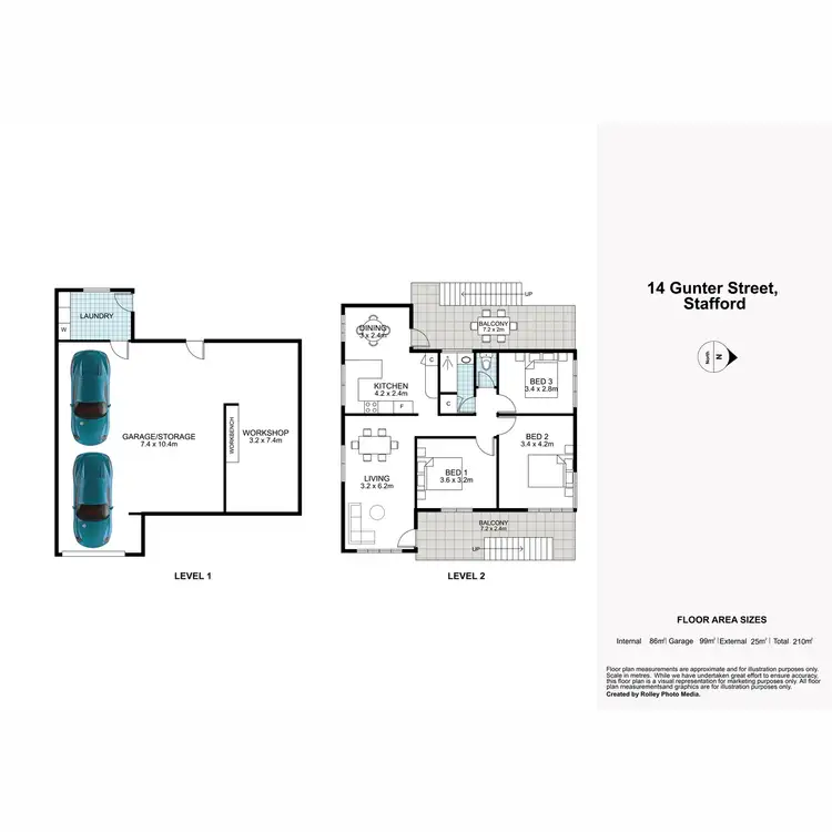 Floorplan of Homely house listing, 14 Guntur Street, Stafford QLD 4053