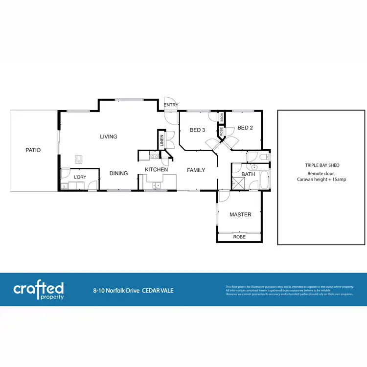 Floorplan of Homely house listing, 8 Norfolk Drive, Cedar Vale QLD 4285
