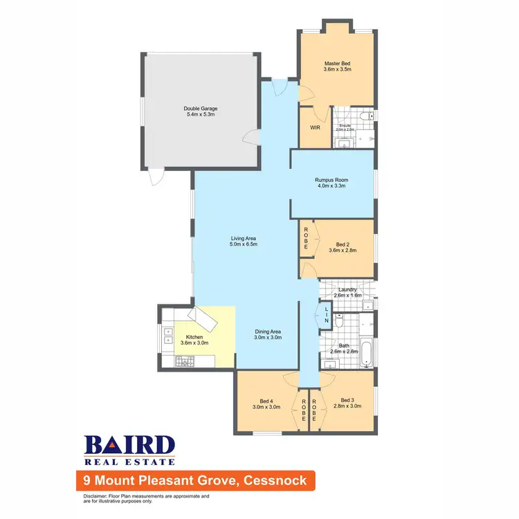 Floorplan of Homely house listing, 9 Mount Pleasant Grove, Cessnock NSW 2325