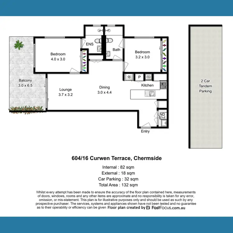Floorplan of Homely unit listing, 604/16 Curwen Terrace, Chermside QLD 4032