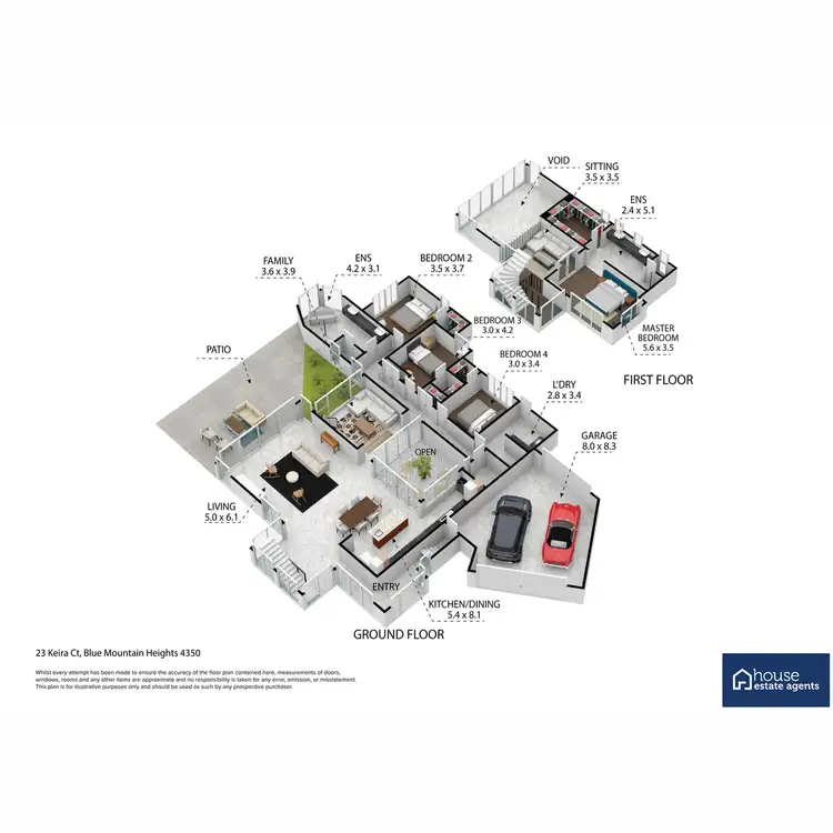 Floorplan of Homely house listing, 23 Keira Court, Blue Mountain Heights QLD 4350