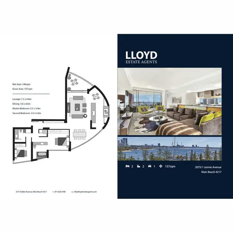 Floorplan of Homely apartment listing, 2075/1 Lennie Avenue, Main Beach QLD 4217