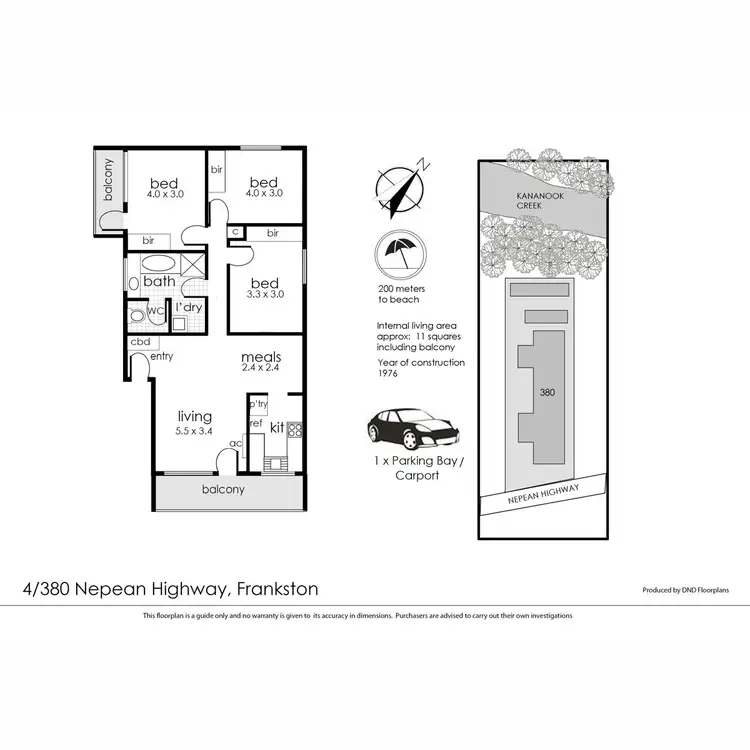 Floorplan of Homely unit listing, 4/380 Nepean Highway, Frankston VIC 3199