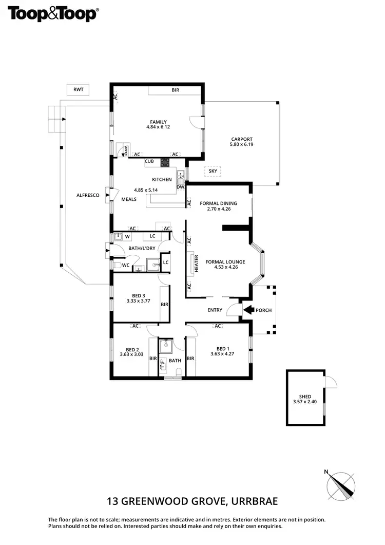 Floorplan of Homely house listing, 13 Greenwood Grove, Urrbrae SA 5064