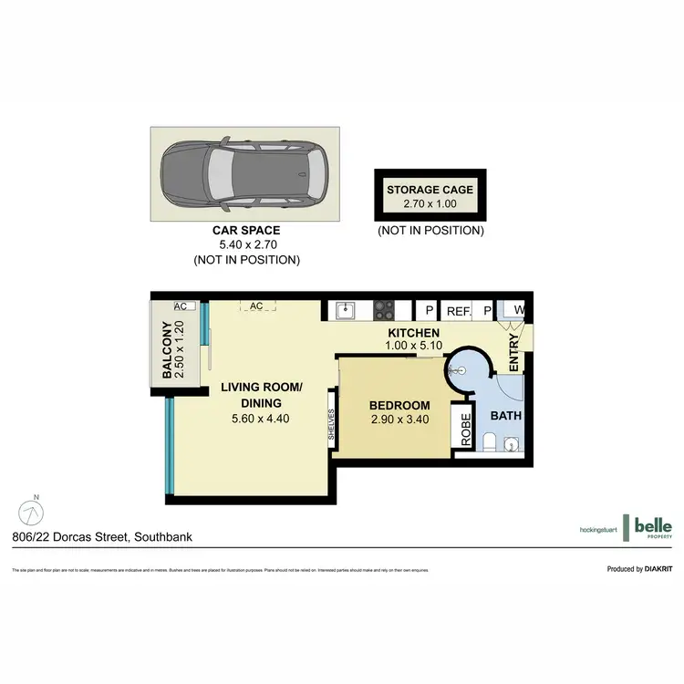 Floorplan of Homely apartment listing, 806/22 Dorcas Street, Southbank VIC 3006