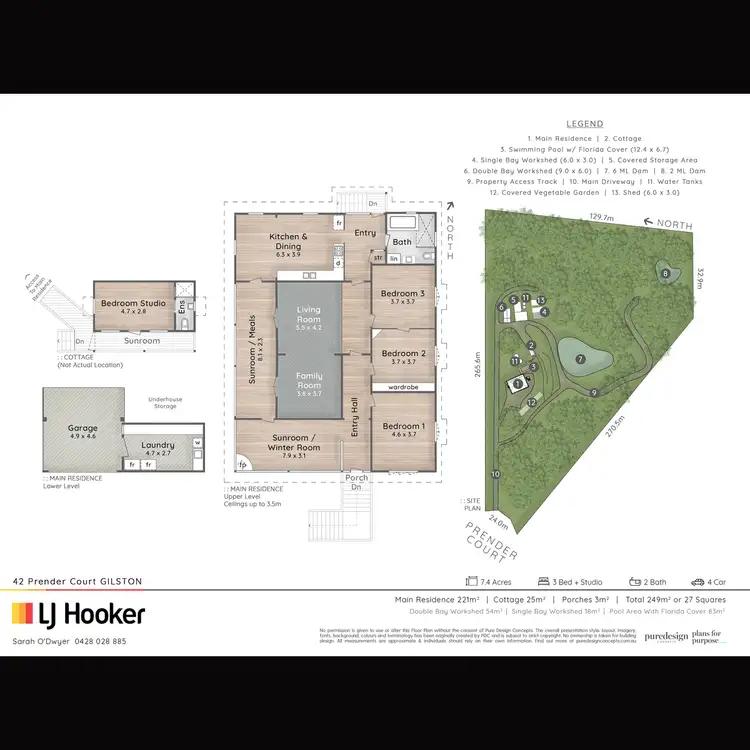 Floorplan of Homely rural property listing, 42 Prender Court, Gilston QLD 4211