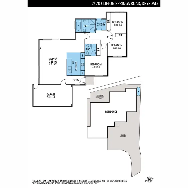 Floorplan of Homely townhouse listing, 2/70 Clifton Springs Road, Drysdale VIC 3222