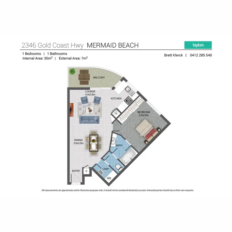 Floorplan of Homely apartment listing, 1117/2342-2360 Gold Coast Highway, Mermaid Beach QLD 4218