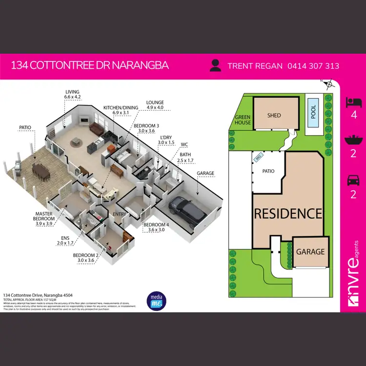 Floorplan of Homely house listing, 134 Cottontree Drive, Narangba QLD 4504