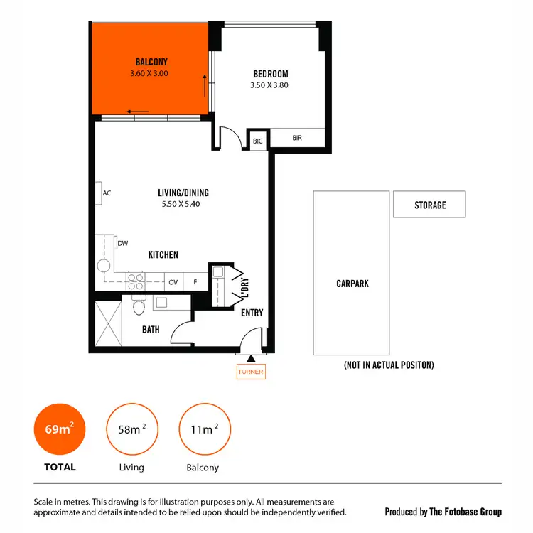 Floorplan of Homely apartment listing, 308/1-2 Tarni Court, New Port SA 5015