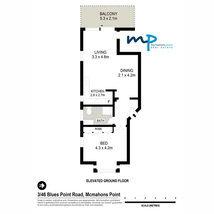Floorplan of Homely apartment listing, 3/46 Blues Point Road, Mcmahons Point NSW 2060