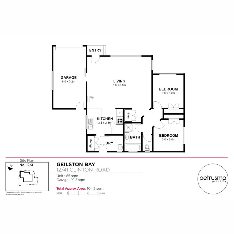 Floorplan of Homely villa listing, 12/41 Clinton Road, Geilston Bay TAS 7015