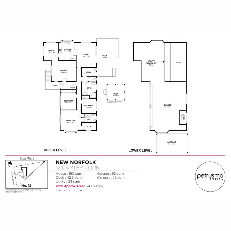 Floorplan of Homely house listing, 12 Carter Court, New Norfolk TAS 7140