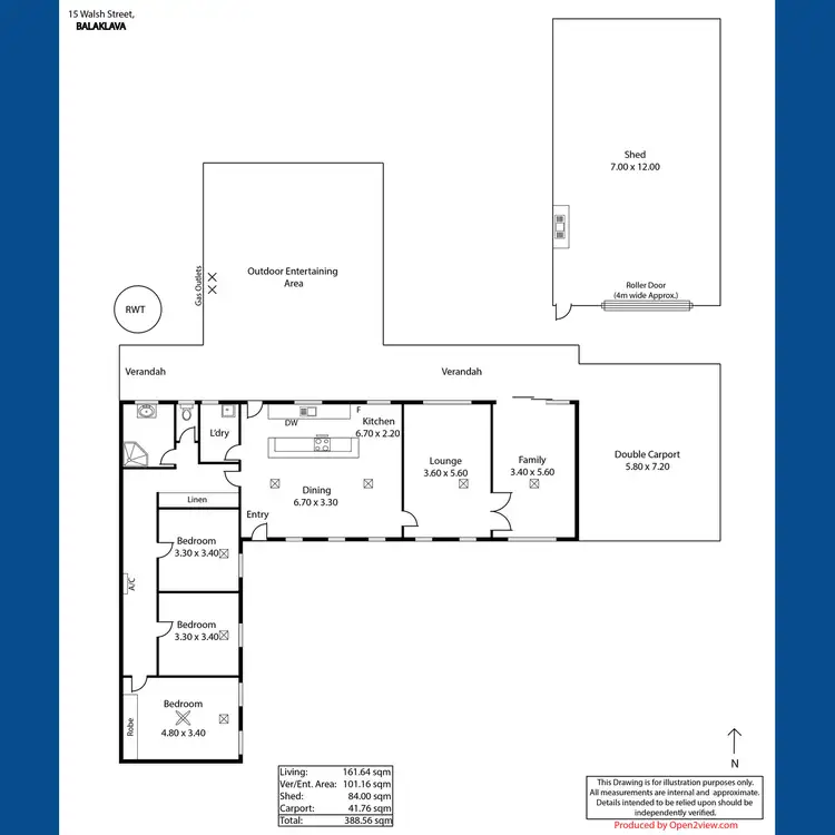 Floorplan of Homely house listing, 15 Walsh Street, Balaklava SA 5461