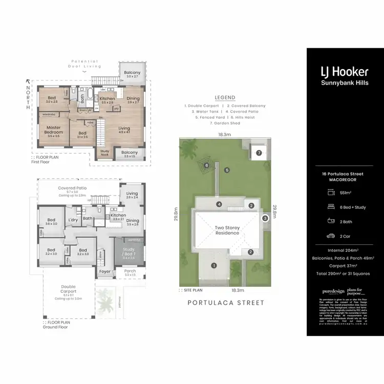 Floorplan of Homely house listing, 16 Portulaca Street, Macgregor QLD 4109