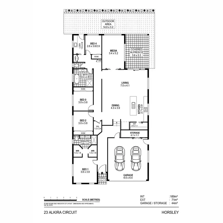 Floorplan of Homely house listing, 23 Alkira Circuit, Horsley NSW 2530