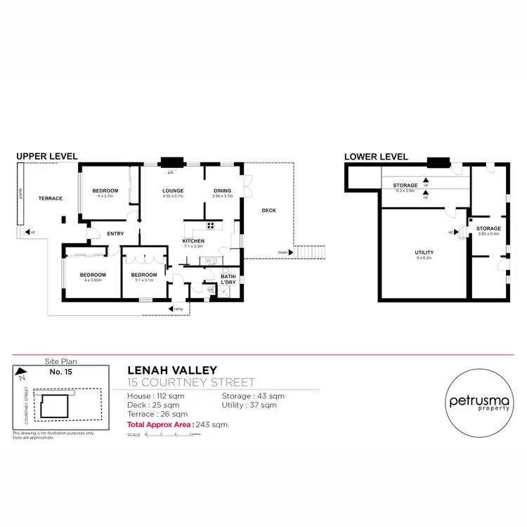 Floorplan of Homely house listing, 15 Courtney Street, Lenah Valley TAS 7008