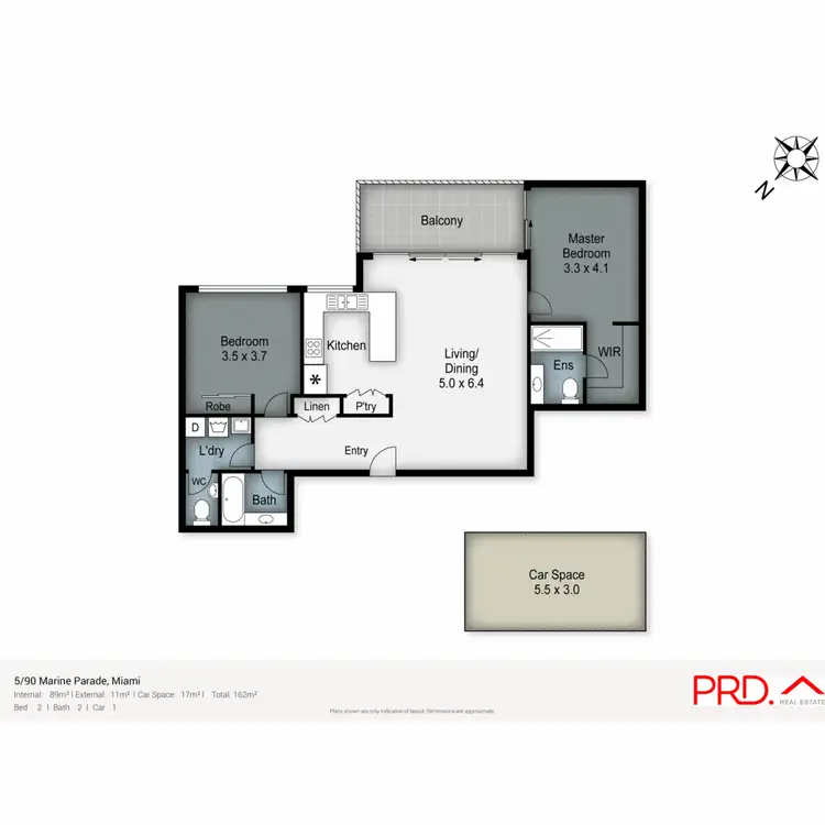 Floorplan of Homely apartment listing, 5/90 Marine Parade, Miami QLD 4220