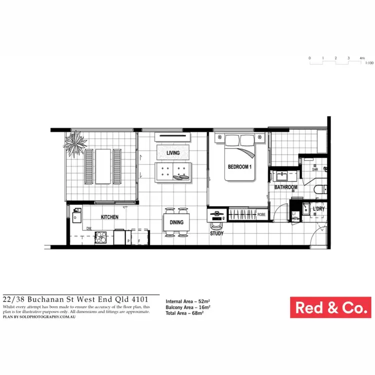 Floorplan of Homely apartment listing, 23/38 Buchanan Street, West End QLD 4101
