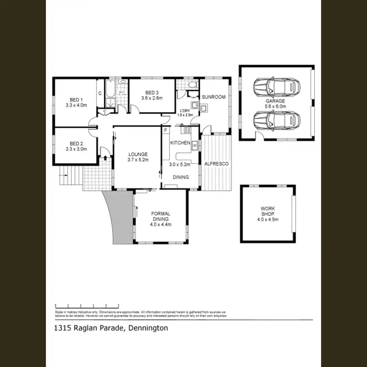 Floorplan of Homely house listing, 1315 Raglan Parade, Dennington VIC 3280