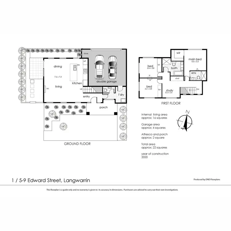 Floorplan of Homely townhouse listing, 1/5-9 Edward Street, Langwarrin VIC 3910