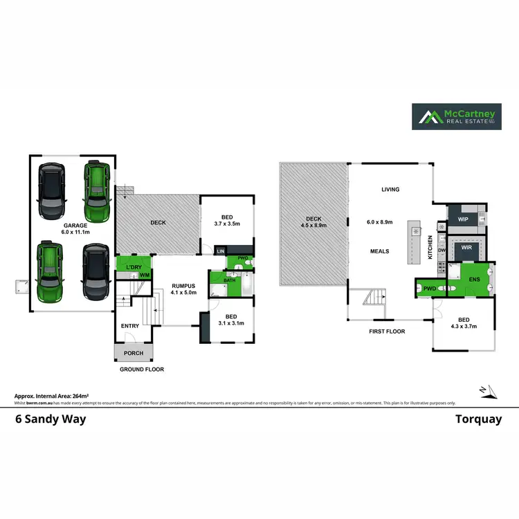 Floorplan of Homely house listing, 6 Sandy Way, Torquay VIC 3228