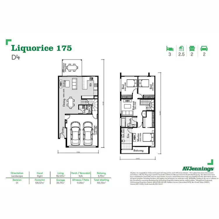 Floorplan of Homely townhouse listing, 57/461 Beckett Road, Bridgeman Downs QLD 4035
